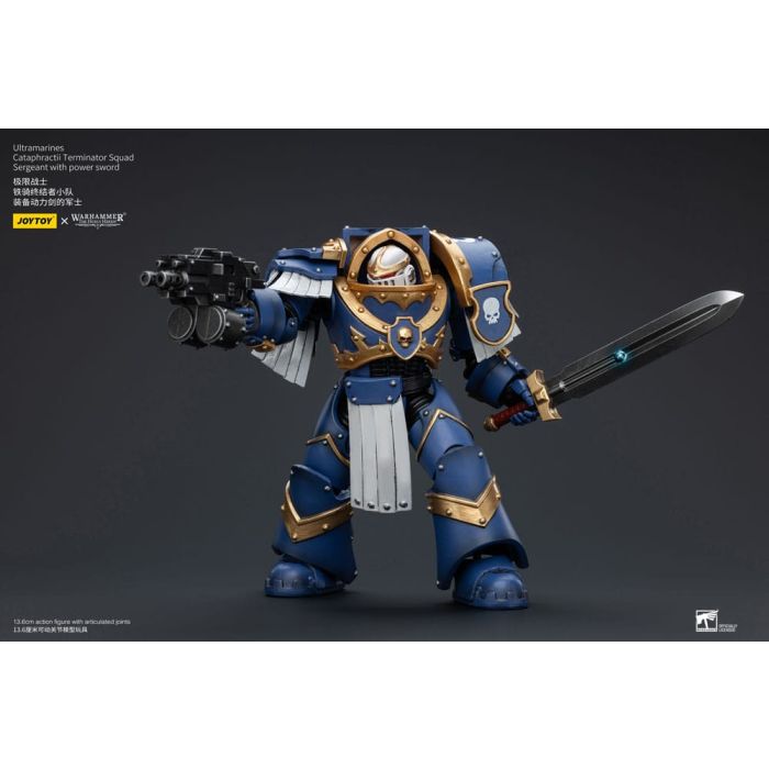 Warhammer The Horus Heresy Action Figure 1/18 Ultramarines Cataphractii Terminator Squad Sergeant with Power Sword 14 cm      