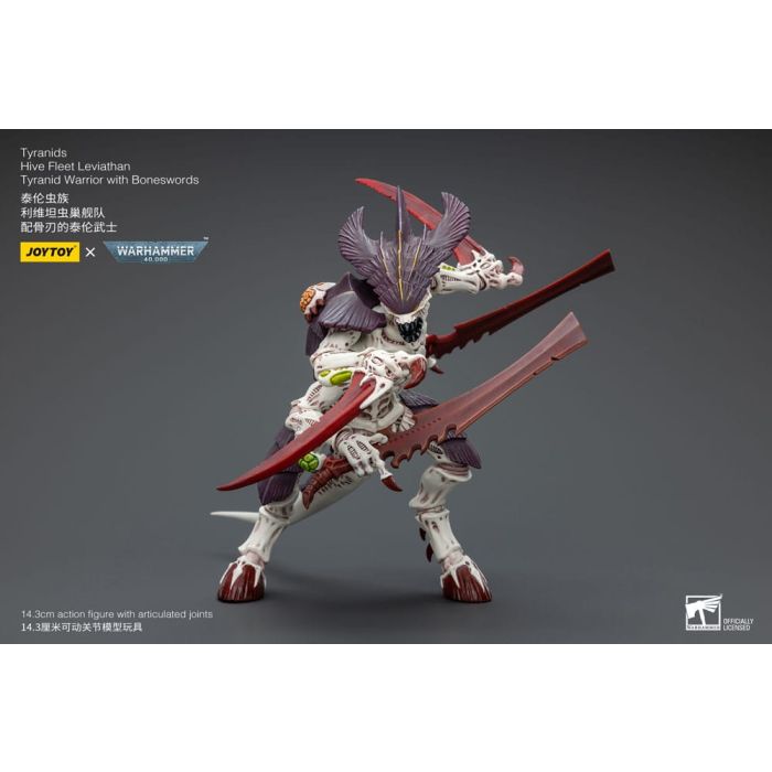 Warhammer 40k Action Figure 1/18 Tyranids Hive Fleet Leviathan Tyranid Warrior with Boneswords 12 cm