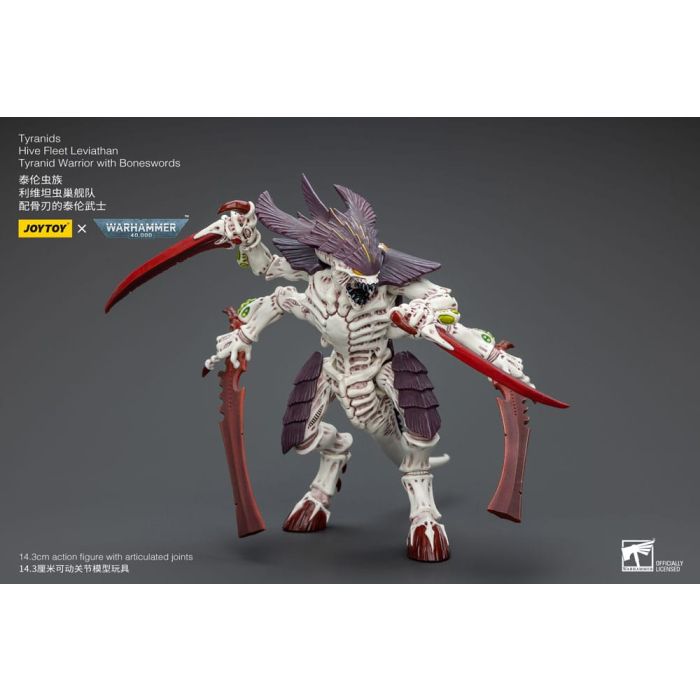 Warhammer 40k Action Figure 1/18 Tyranids Hive Fleet Leviathan Tyranid Warrior with Boneswords 12 cm