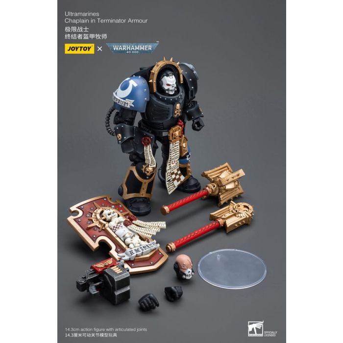 Warhammer 40k Action Figure 1/18 Ultramarines Chaplain in Terminator Armour 12 cm   