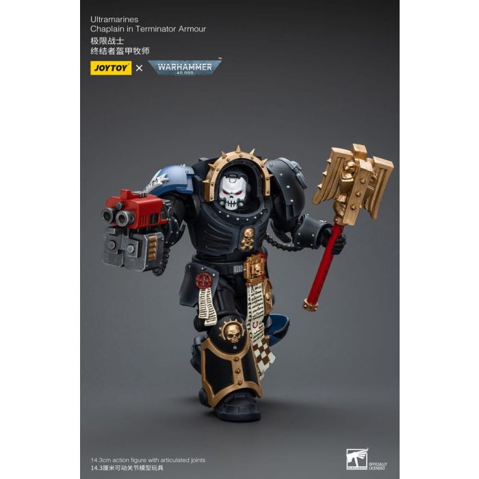 Warhammer 40k Action Figure 1/18 Ultramarines Chaplain in Terminator Armour 12 cm   