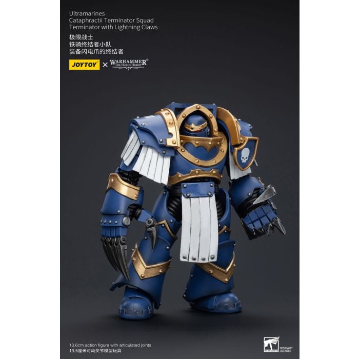 Warhammer The Horus Heresy Action Figure 1/18 Ultramarines Cataphractii Terminator Squad Terminator with Lightning Claws 14 cm      