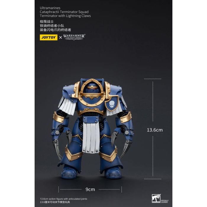 Warhammer The Horus Heresy Action Figure 1/18 Ultramarines Cataphractii Terminator Squad Terminator with Lightning Claws 14 cm      