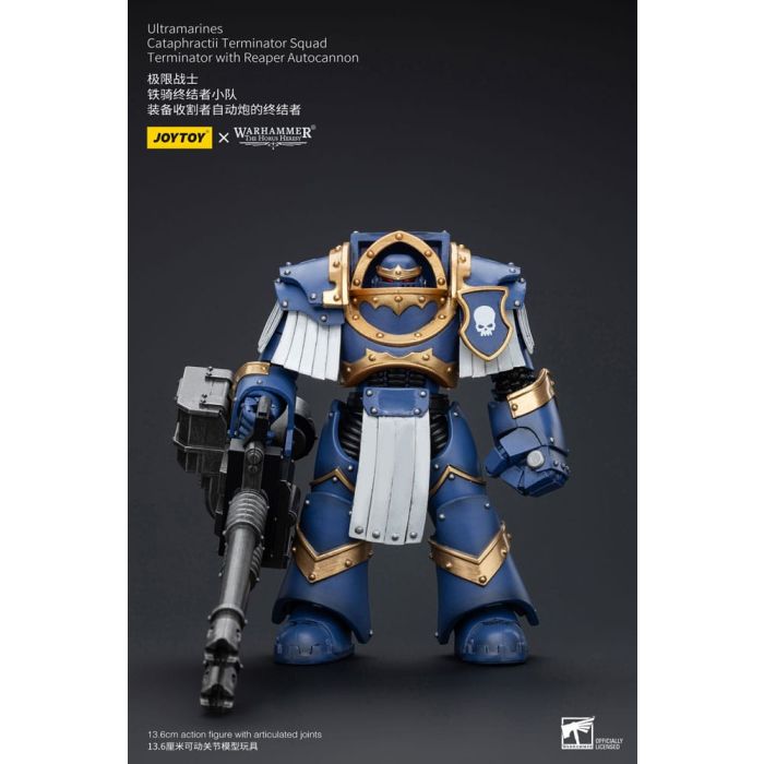 Warhammer The Horus Heresy Action Figure 1/18 Uitramarines Cataphractii Terminator Squad Terminator with Reaper Autocannon 14 cm      