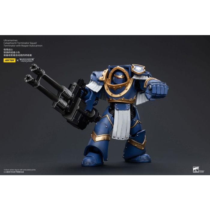 Warhammer The Horus Heresy Action Figure 1/18 Uitramarines Cataphractii Terminator Squad Terminator with Reaper Autocannon 14 cm      