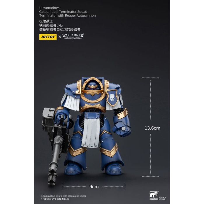 Warhammer The Horus Heresy Action Figure 1/18 Uitramarines Cataphractii Terminator Squad Terminator with Reaper Autocannon 14 cm      