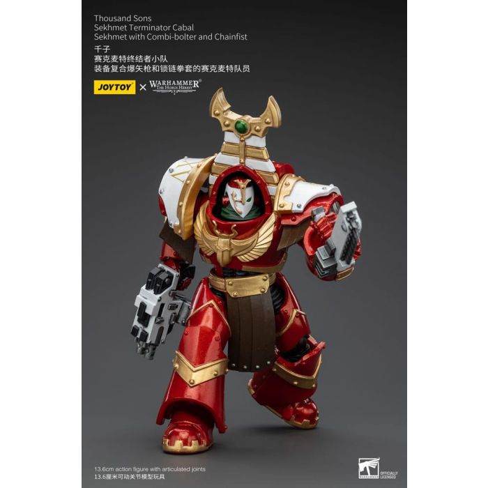 Warhammer The Horus Heresy Action Figure 1/18 Thousand Sons Sekhmet Terminator Cabal Sekhmet with Combi-Bolter and Chainfist 14 cm