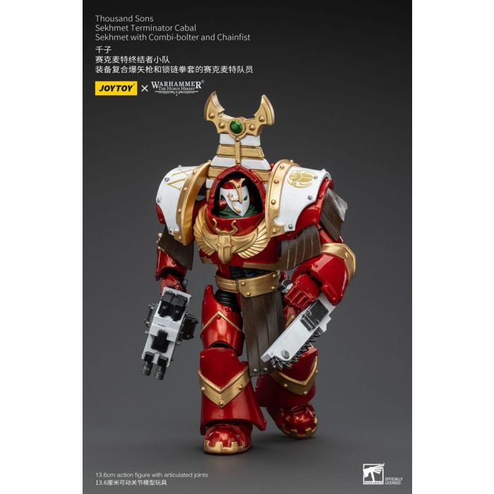 Warhammer The Horus Heresy Action Figure 1/18 Thousand Sons Sekhmet Terminator Cabal Sekhmet with Combi-Bolter and Chainfist 14 cm