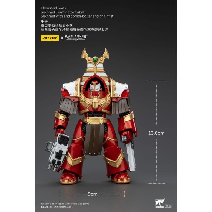 Warhammer The Horus Heresy Action Figure 1/18 Thousand Sons Sekhmet Terminator Cabal Sekhmet with Combi-Bolter and Chainfist 14 cm