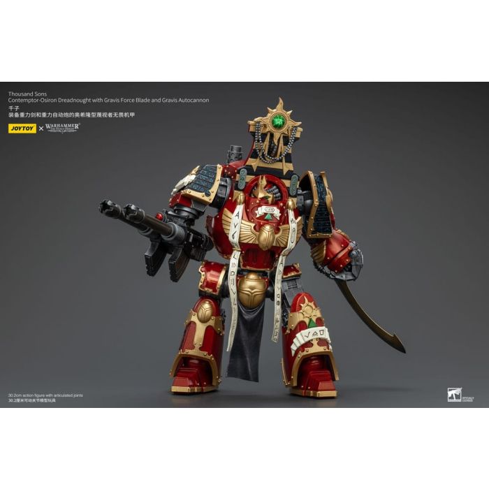 Warhammer The Horus Heresy Action Figure 1/18 Thousand Sons Contemptor-Osiron Dreadnought with Gravis Force Blade And Gravis Autocannon 30 cm
