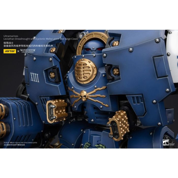 Warhammer The Horus Heresy Action Figure 1/18 Ultramarines Leviathan Dreadnought with Cyclonic Melta Lance And Siege Claws 29 cm