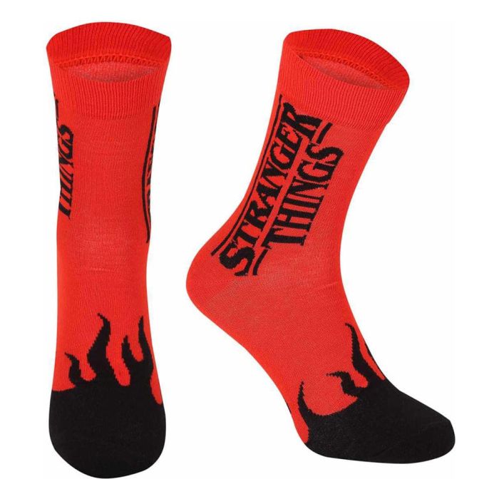 Stranger Things Socks Red Flame Large 