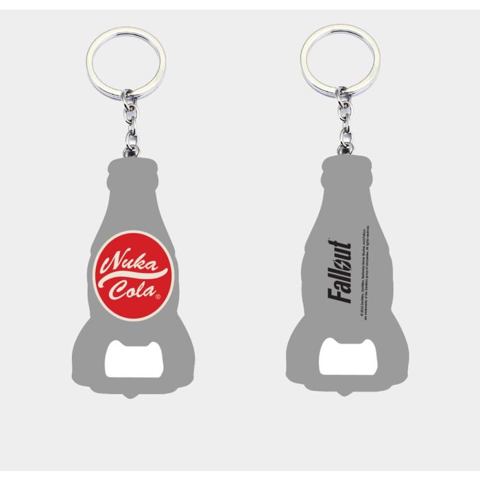 Fallout Keychain with Bottle Opener Nuka Cola Logo