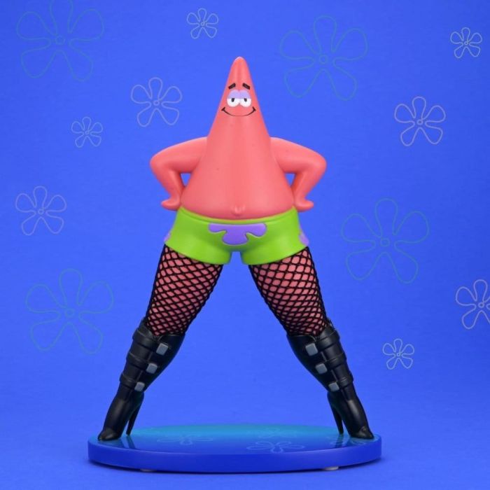 SpongeBob SquarePants Goofy Goober Rock Art Figure Patrick Star in Fishnets 15 cm