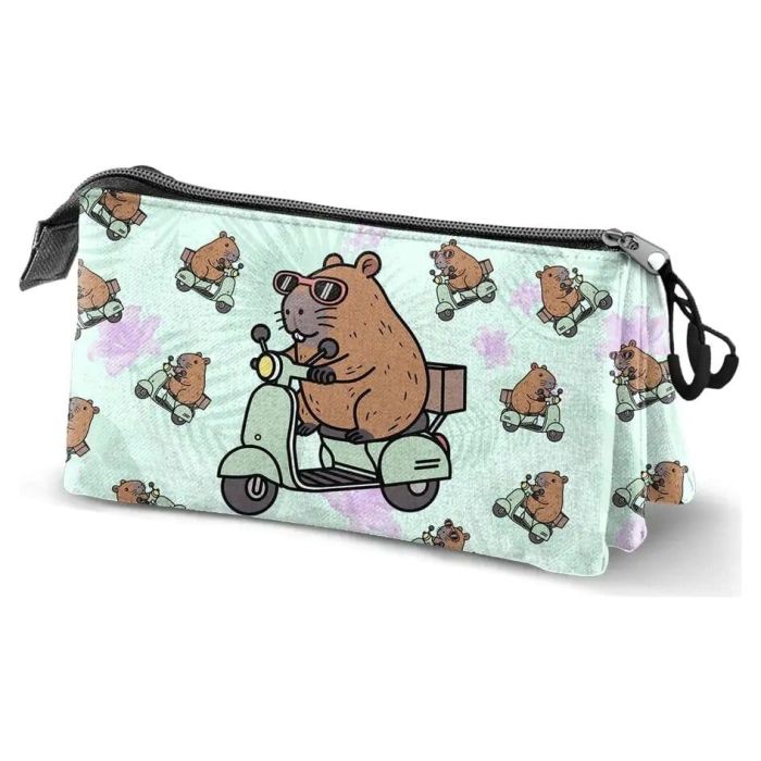 Oh My Pop! Triple Pencil case Capybara Green