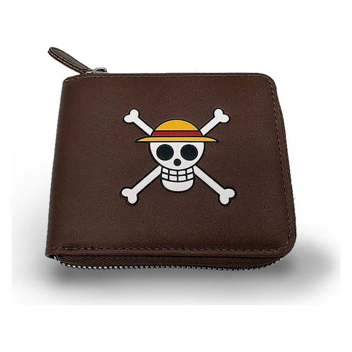 One Piece Wallet Man Zip Skull