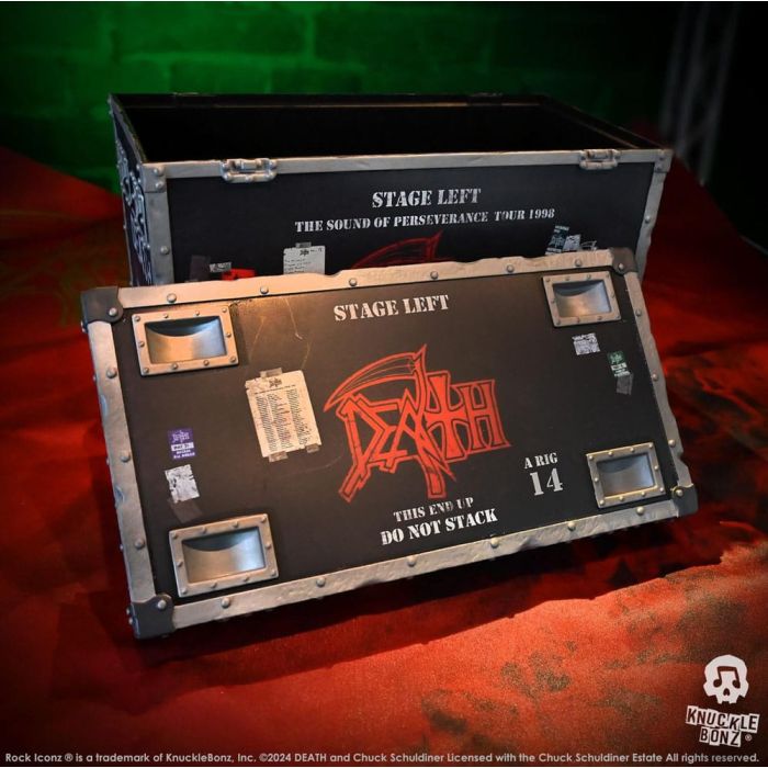 Death Rock Ikonz On Tour Road Case Statue + Stage Backdrop Set The Sound of Perseverance Tour 1998