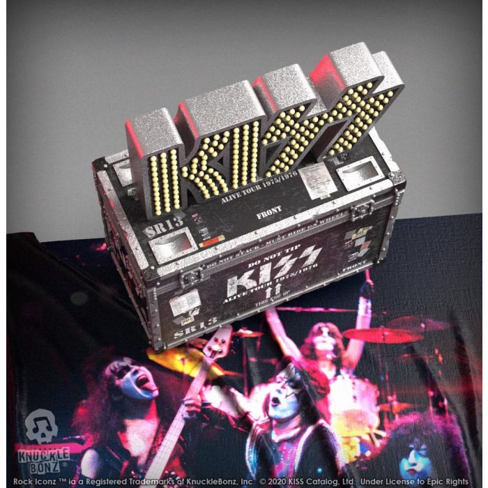 Kiss Rock Ikonz On Tour Road Case Statue + Stage Backdrop Set Alive! Tour