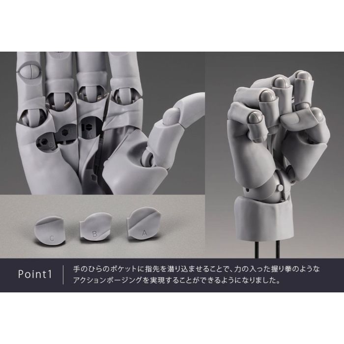 Takahiro Kagami PVC Artist Support Item Hand 1/1 Model Men /R White 22 cm
