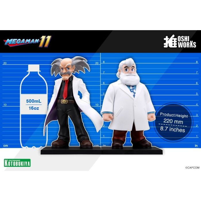 Mega Man Oshi Works PVC Figures 2-Pack Dr. Wily & Dr. Light