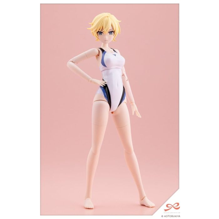 Sousaishojoteien Plastic Model 1/10 Rui Saotome Touou High School Competitive Swimsuit Dreaming Style White Dolphin 16 cm