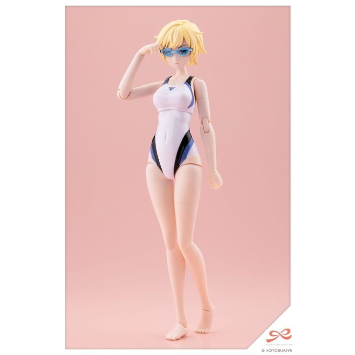 Sousaishojoteien Plastic Model 1/10 Rui Saotome Touou High School Competitive Swimsuit Dreaming Style White Dolphin 16 cm