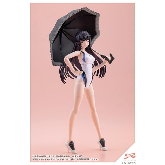 Sousaishojoteien Plastic Model 1/10 Rui Saotome Touou High School Competitive Swimsuit Dreaming Style White Dolphin 16 cm