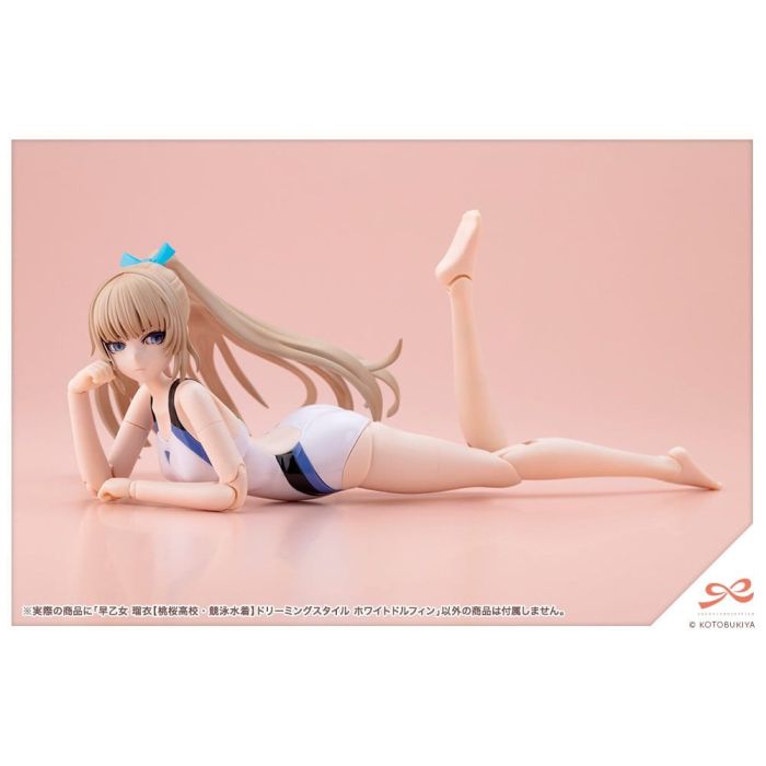 Sousaishojoteien Plastic Model 1/10 Rui Saotome Touou High School Competitive Swimsuit Dreaming Style White Dolphin 16 cm