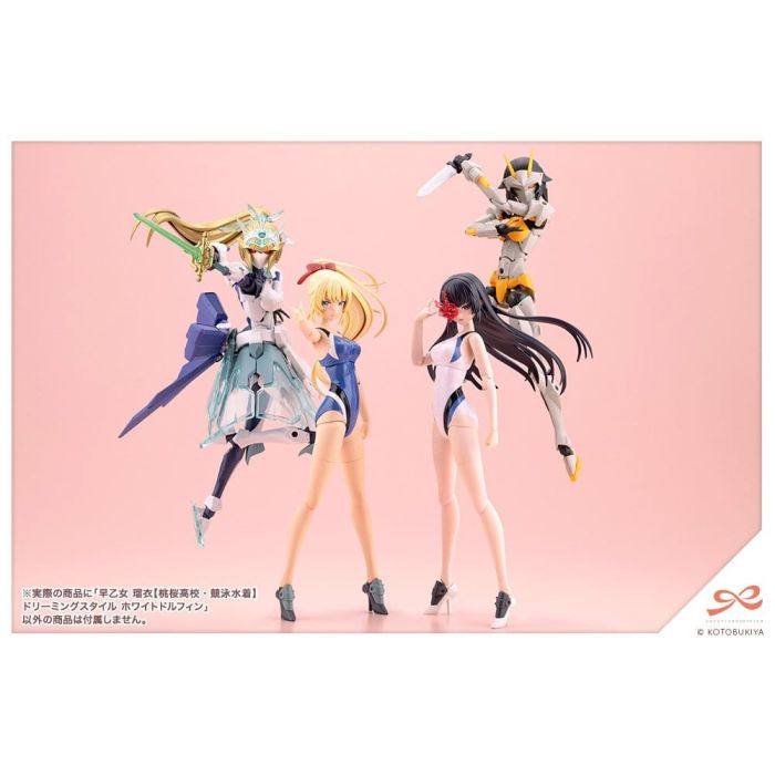 Sousaishojoteien Plastic Model 1/10 Rui Saotome Touou High School Competitive Swimsuit Dreaming Style White Dolphin 16 cm