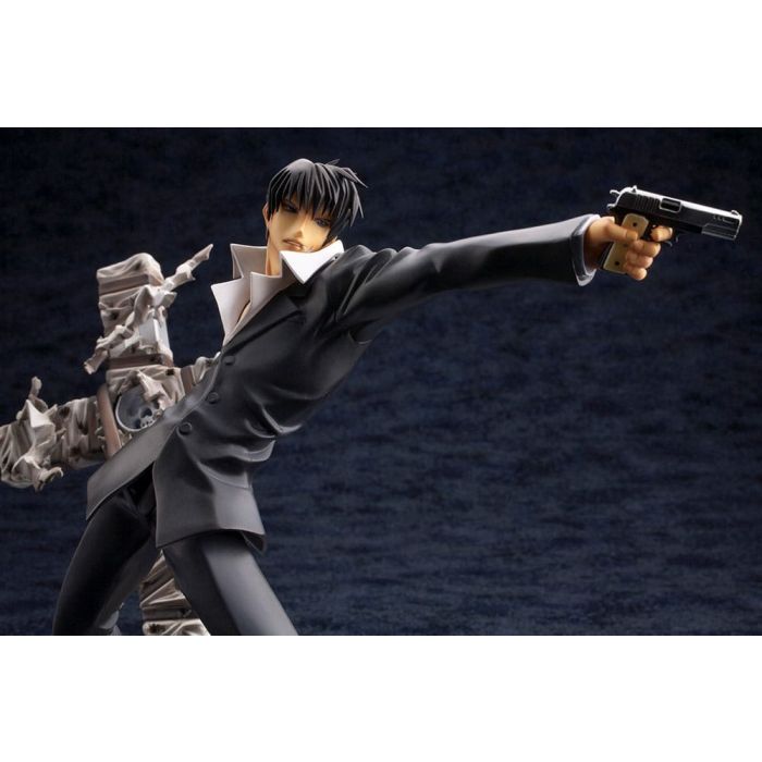 Trigun Badlands Rumble ARTFX J Statue 1/8 Nicholas D. Wolfwood Renewal Package Version 20 cm