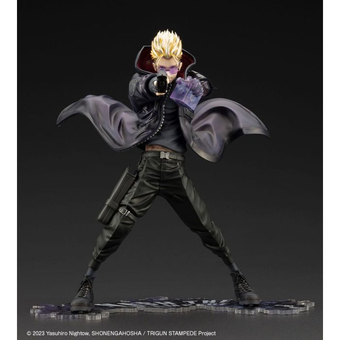 Trigun Stampede ARTFXJ Statue 1/8 Vash the Stampede The Gunman in Black Ver. 22 cm