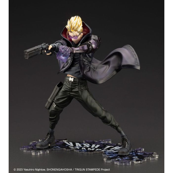 Trigun Stampede ARTFXJ Statue 1/8 Vash the Stampede The Gunman in Black Ver. 22 cm