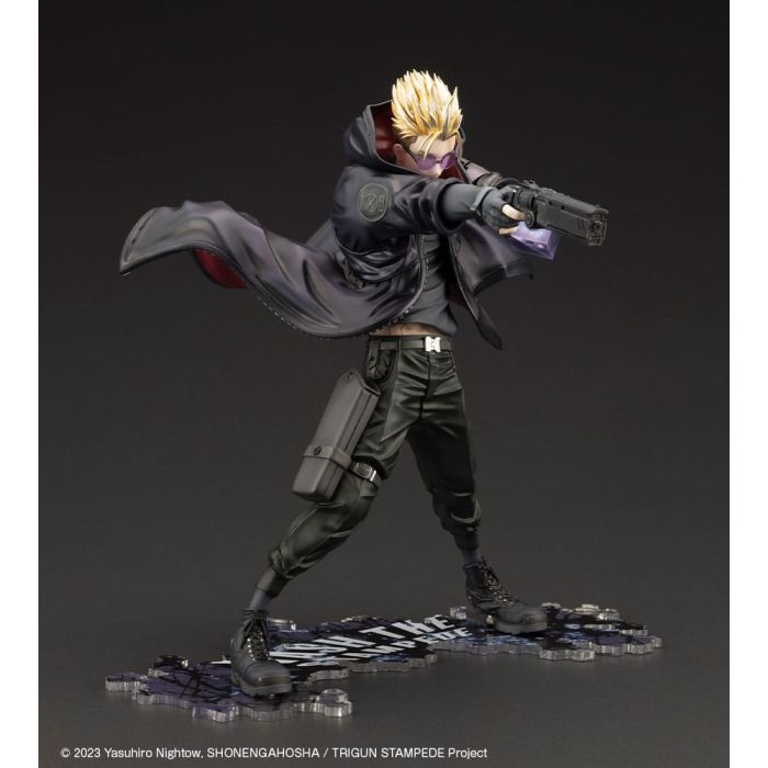 Trigun Stampede ARTFXJ Statue 1/8 Vash the Stampede The Gunman in Black Ver. 22 cm