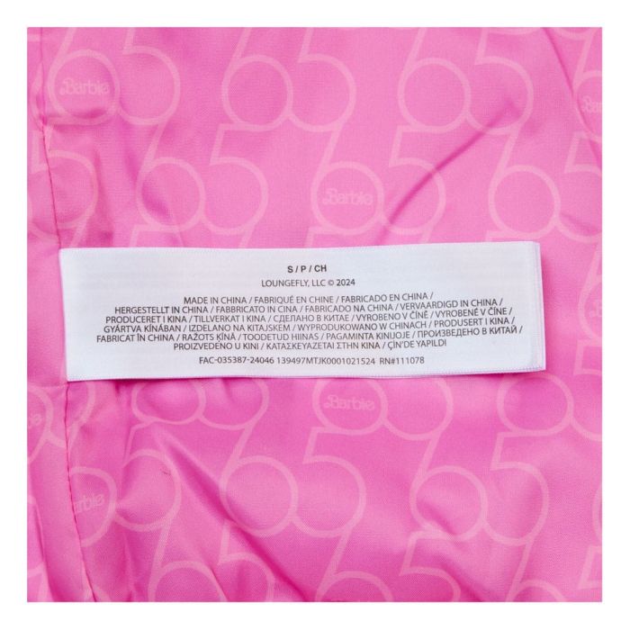 Mattel by Loungefly Jacket Unisex Barbie 65th Anniversary Size XL