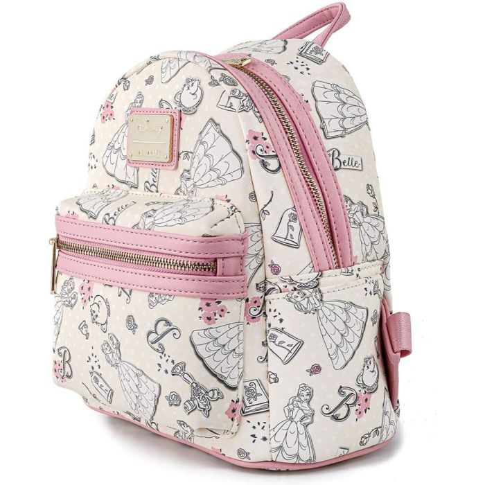 Disney by Loungefly Backpack Beauty and the Beast Belle Creme AOP heo Exclusive