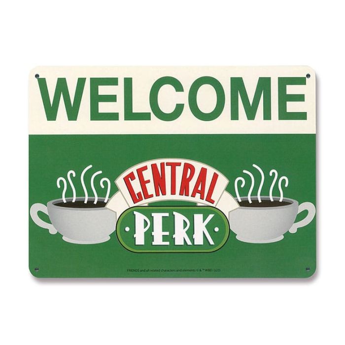 Friends Tin Sign Central Perk Welcome 15 x 21 cm