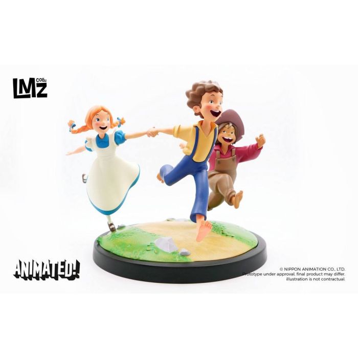 The Adventures of Tom Sawyer Animated! Statue Tom, Huck & Becky 23 cm