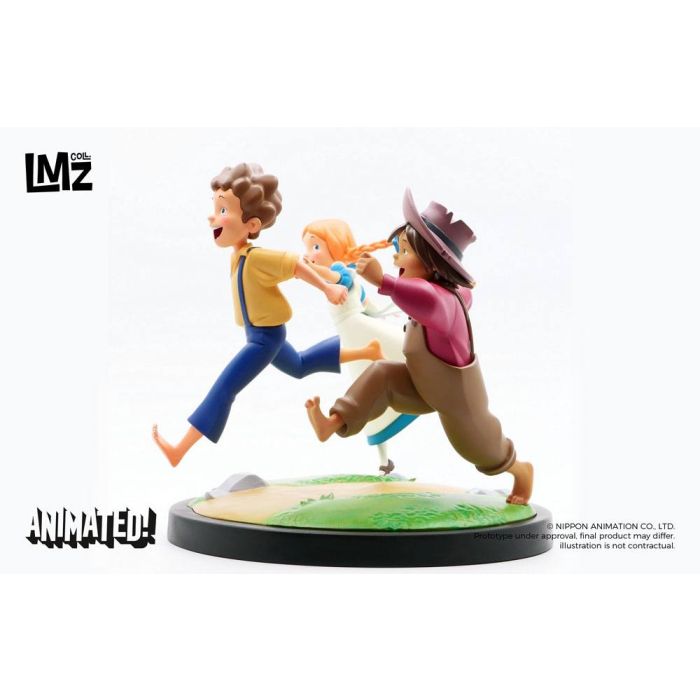 The Adventures of Tom Sawyer Animated! Statue Tom, Huck & Becky 23 cm