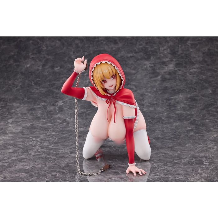 Original Character PVC 1/5 Little Red Riding Hood And The Wolf Girl Little Red Riding Hood 21 cm