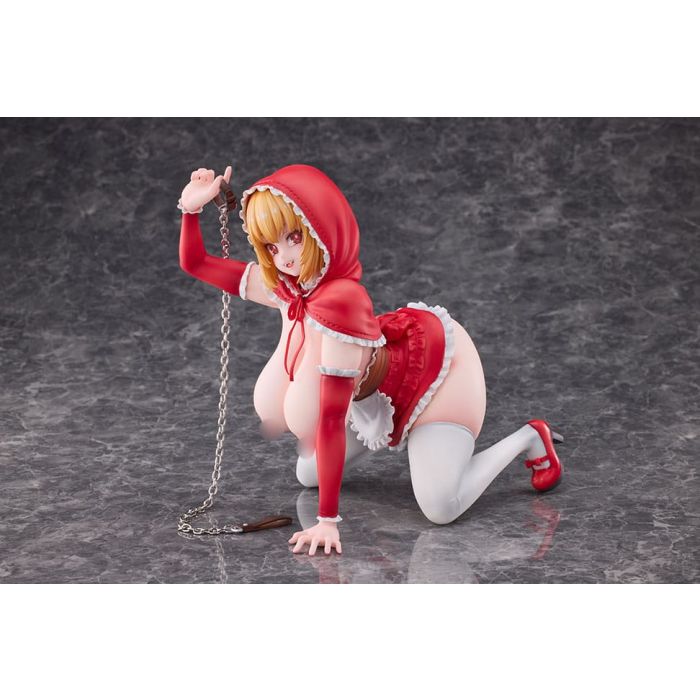 Original Character PVC 1/5 Little Red Riding Hood And The Wolf Girl Little Red Riding Hood 21 cm