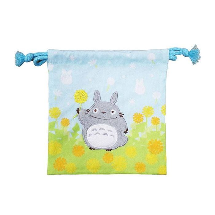 My Neighbor Totoro Laundry Storage Bag Totoro with Flowers 20 x 19 cm