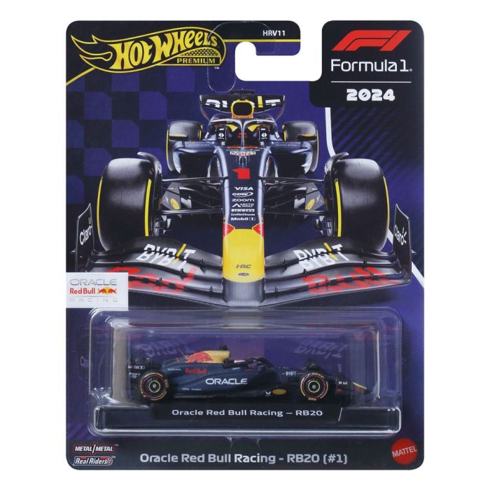 Formula 1 Hot Wheels Premium Diecast Vehicle 1/64 Oracle Red Bull Racing RB20 (#1) (Max Verstappen 2024)