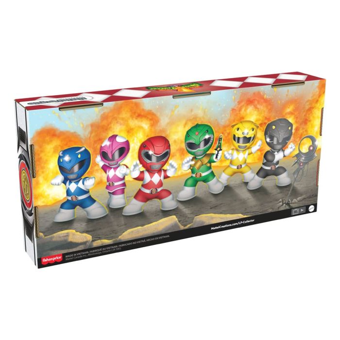 Mighty Morphin Power Rangers Fisher-Price Little People Collector Mini Figures 6-Pack 7 cm