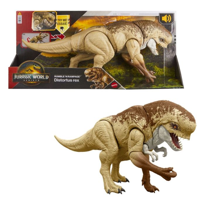 Jurassic World: Rebirth Action Figure Rumble N Rampage Distortus Rex