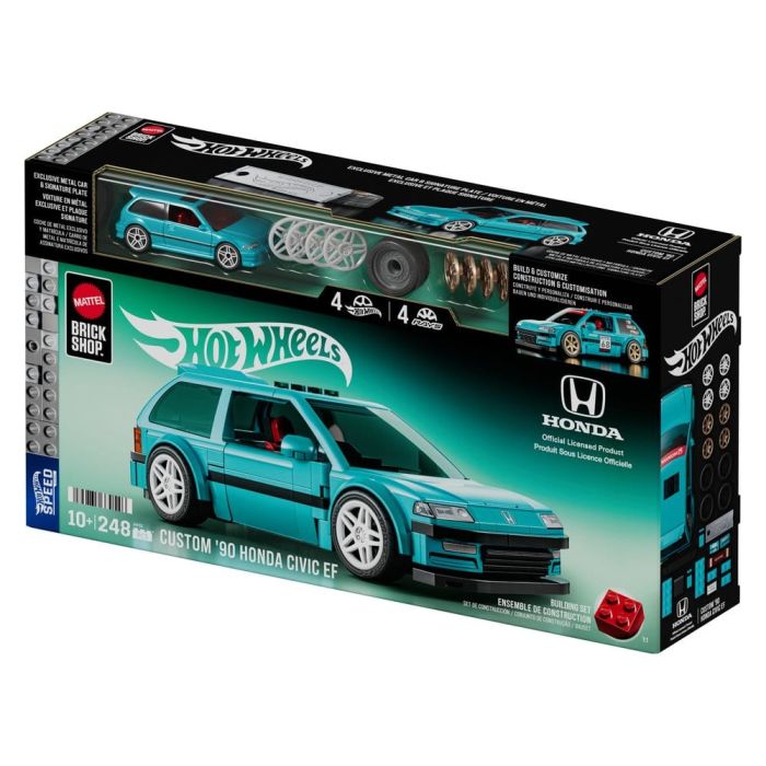 Hot Wheels Speed Series Mattel Brick Shop Building Set 1/32 Custom ’90 Honda Civic EF