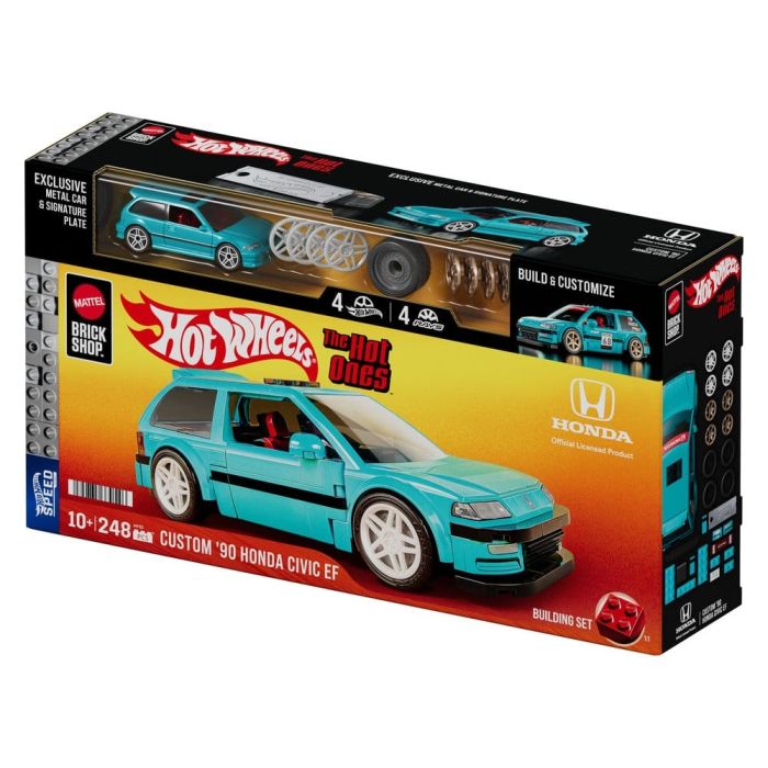 Hot Wheels Speed Series Mattel Brick Shop Building Set 1/32 Custom ’90 Honda Civic EF
