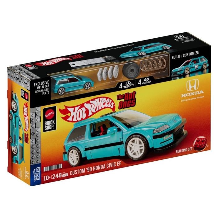 Hot Wheels Speed Series Mattel Brick Shop Building Set 1/32 Custom ’90 Honda Civic EF