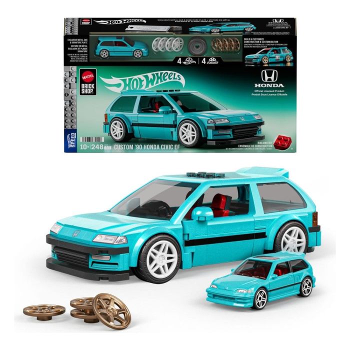 Hot Wheels Speed Series Mattel Brick Shop Building Set 1/32 Custom ’90 Honda Civic EF