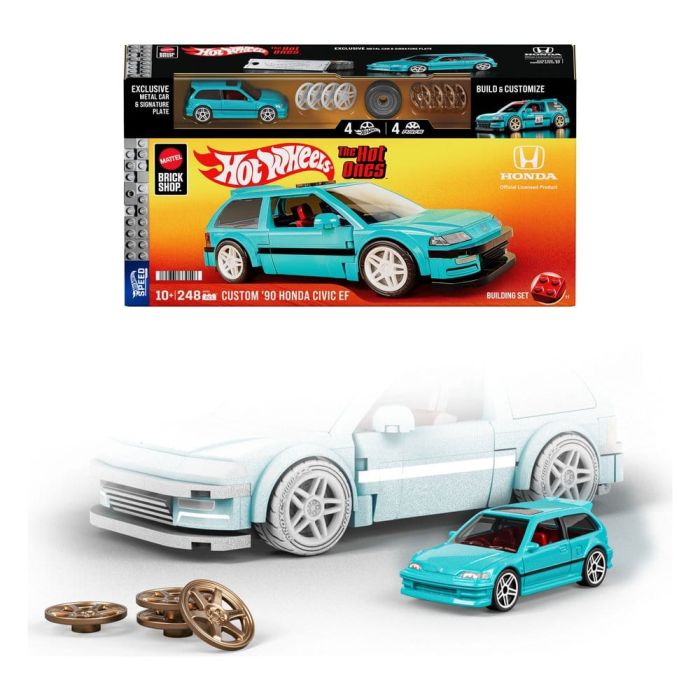 Hot Wheels Speed Series Mattel Brick Shop Building Set 1/32 Custom ’90 Honda Civic EF
