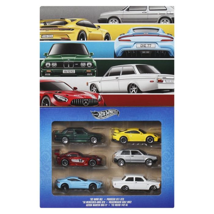 Hot Wheels Silver Series Die-Cast Vehicle 6-Pack 1/64 Euro Style